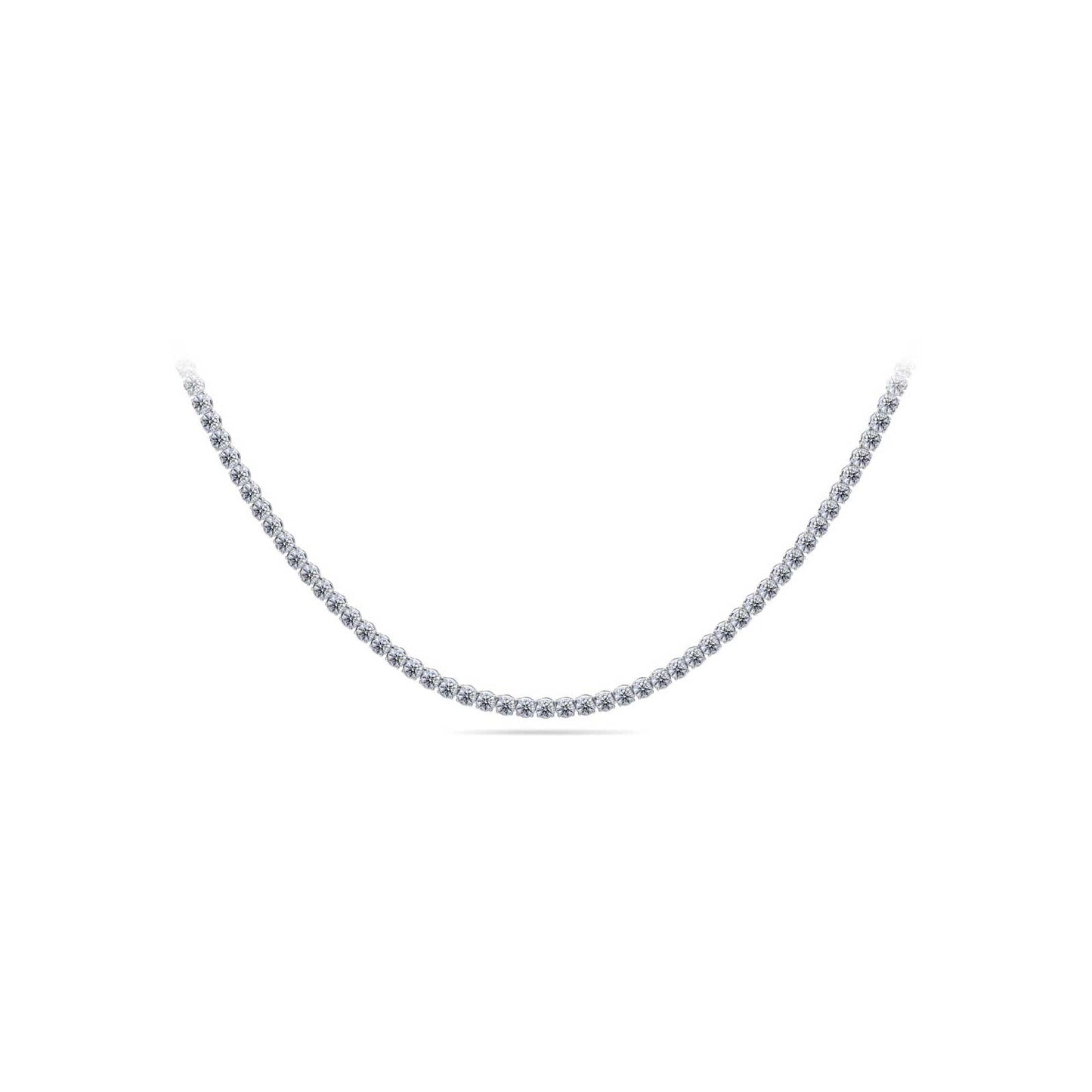 14KW 8.60ctw Natural Diamond Tennis Necklace