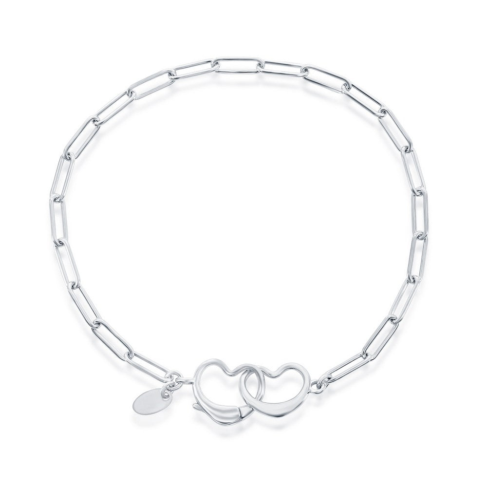 Heart Clasp Bracelet - Gold Plated