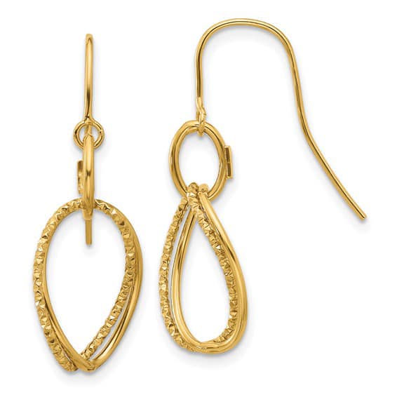 10K YG Dangle Earrings
