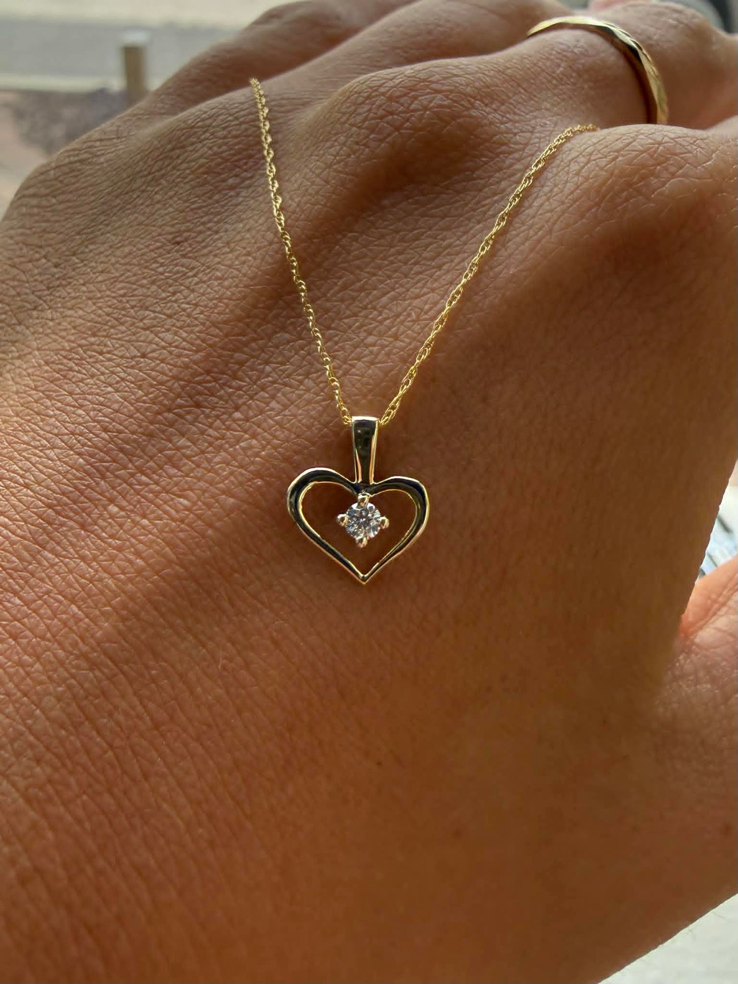 14K Heart Necklaces