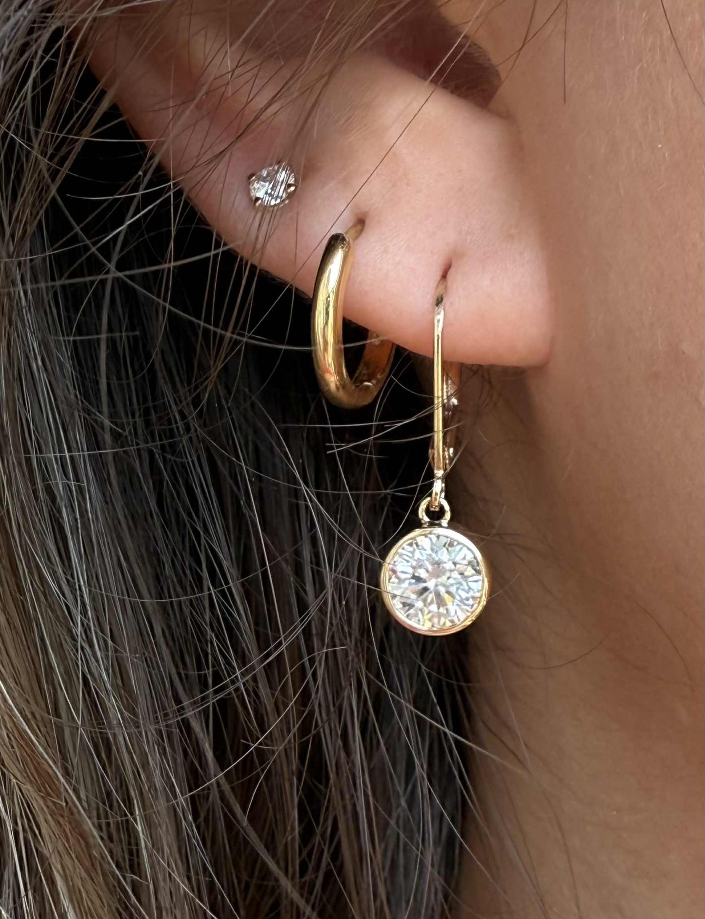 14KY 2.00ctw LG Diamond Earrings