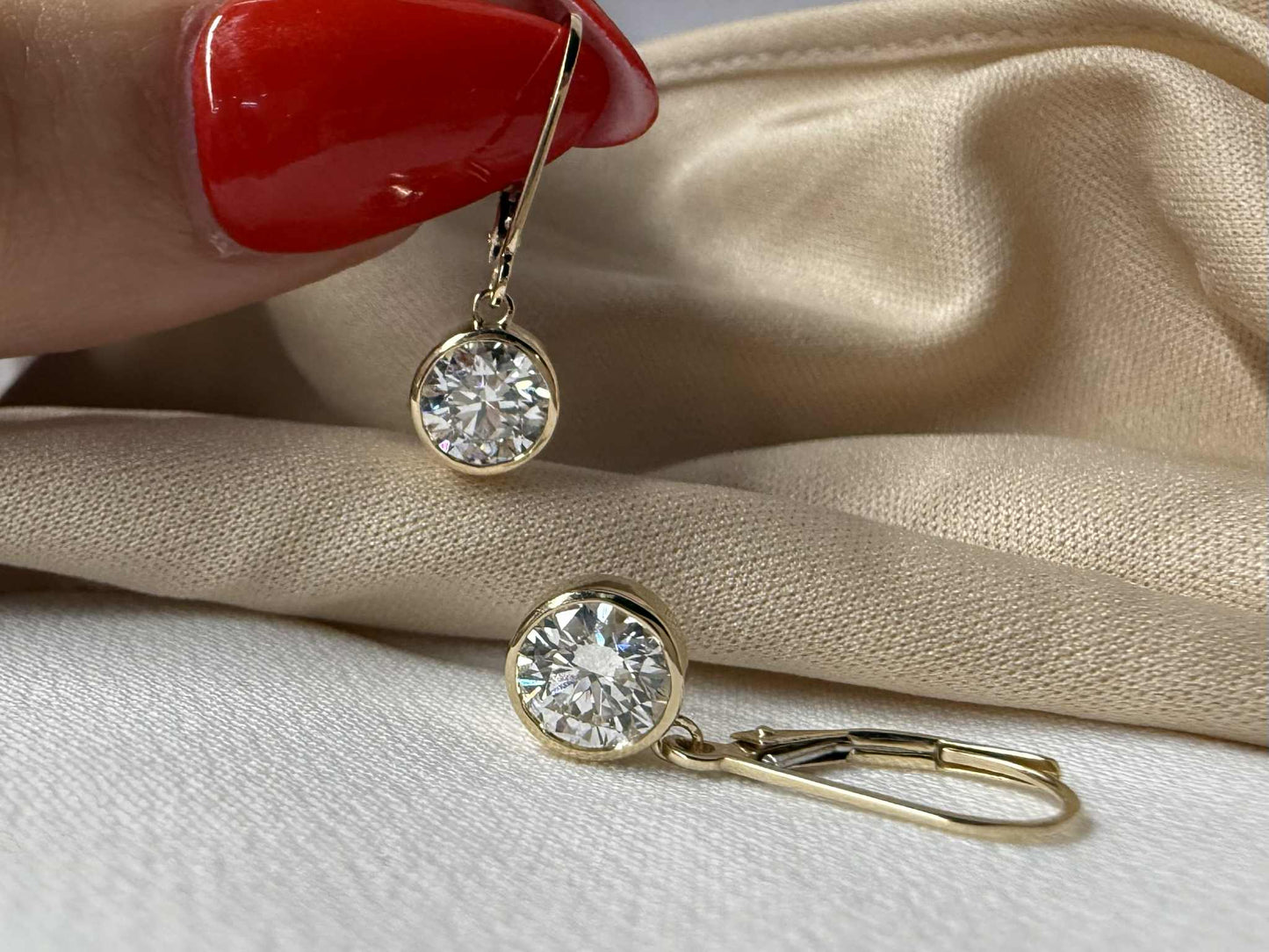 14KY 2.00ctw LG Diamond Earrings