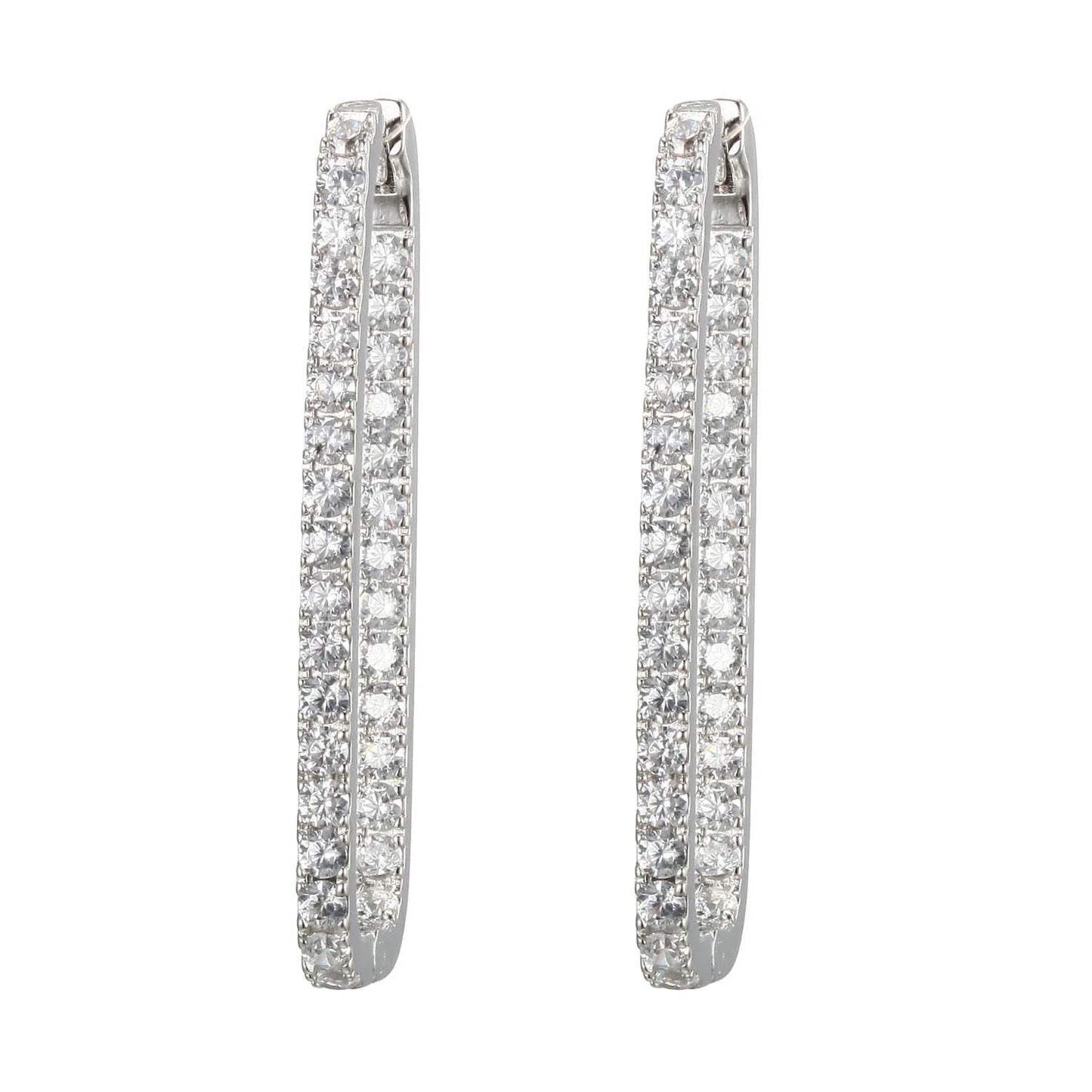 YG and SS Hoop Style Earrings