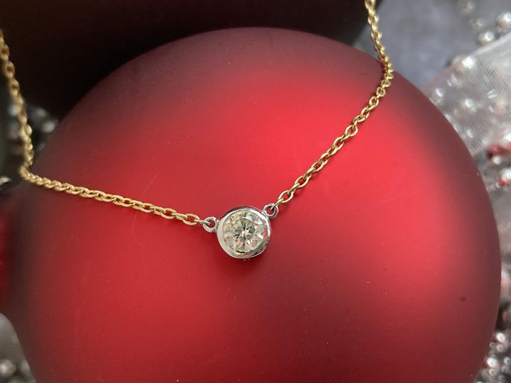 14K Two-Tone Diamond Necklace