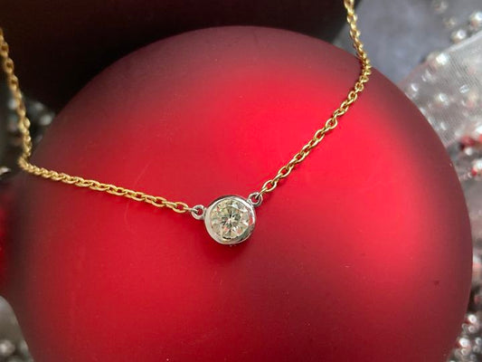 14K Two-Tone Diamond Necklace