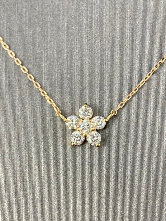 14KY 0.18ct Diamond Necklace 17”