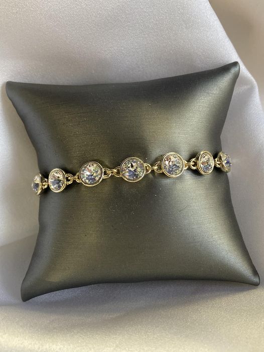 Yellow Gold Plated Swarovski Crystal bracelet