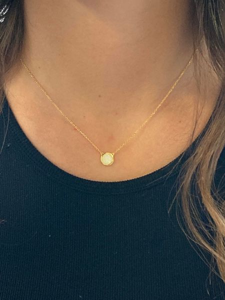 Gold plated with Synthetic Opal Necklace