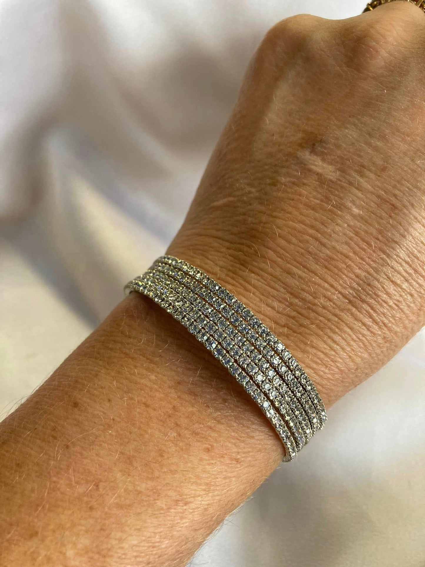 Sterling Silver CZ Wrap bracelet
