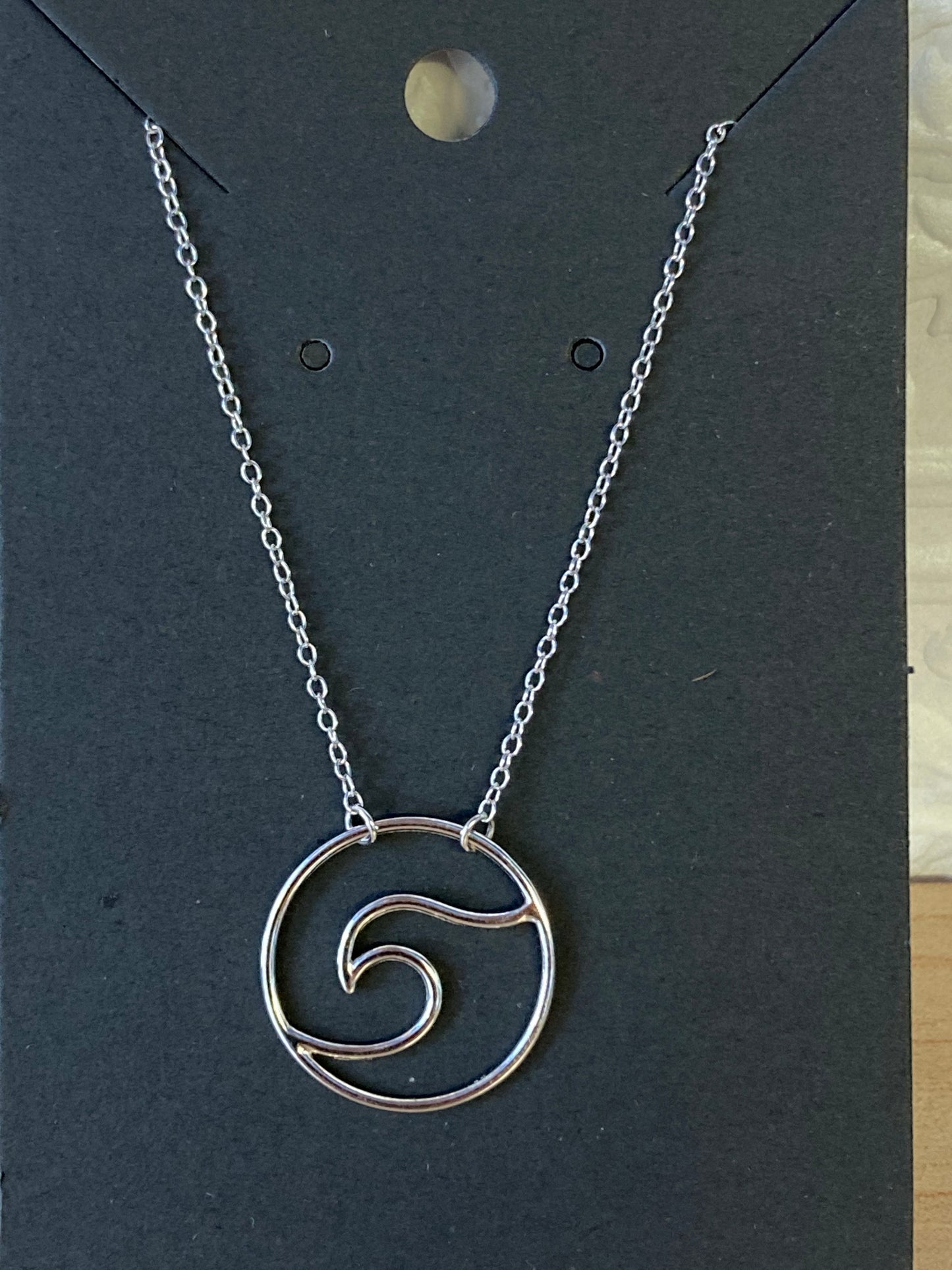 Sterling Silver Wave Necklace 18”